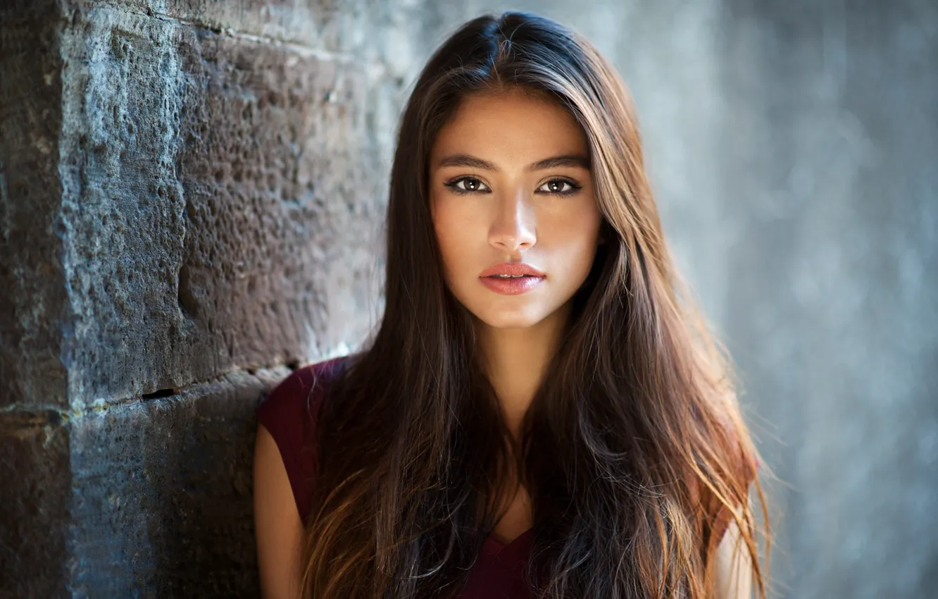 Photo wallpaper eyes, look, girl, portrait