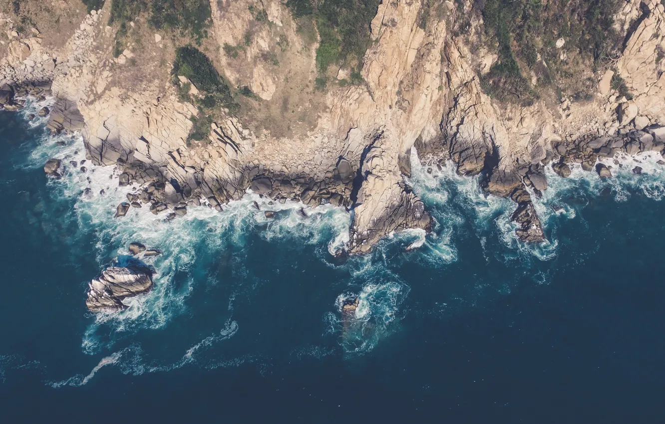 Photo wallpaper sea, rocks, coast, android, sea, landscape, coast, google pixel
