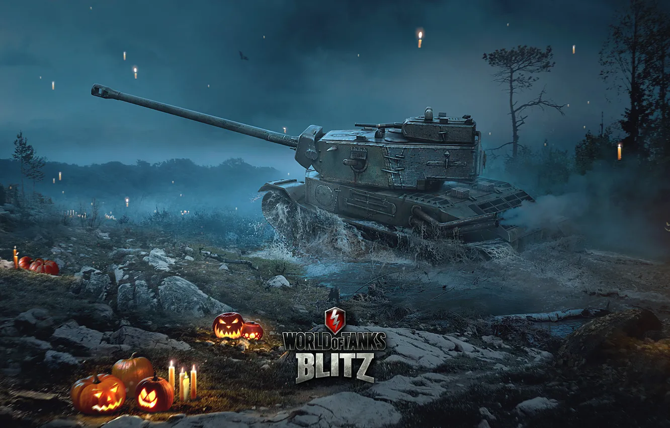 Photo wallpaper Halloween, World of Tanks, World Of Tanks, Wargaming Net, WoTB, Flash, WoT: Blitz, World of …