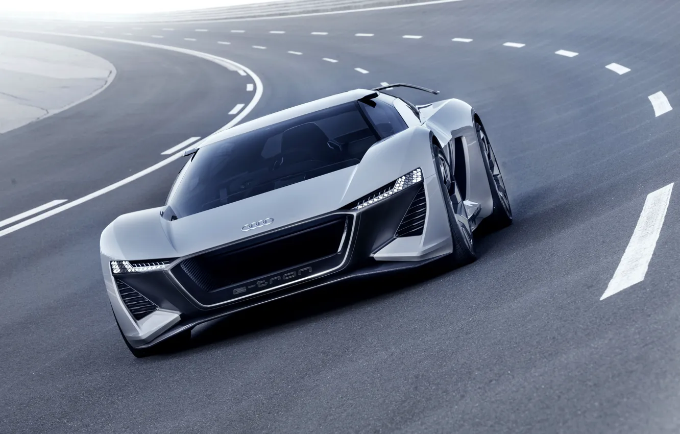 Photo wallpaper grey, movement, Audi, markup, 2018, PB18 e-tron Concept