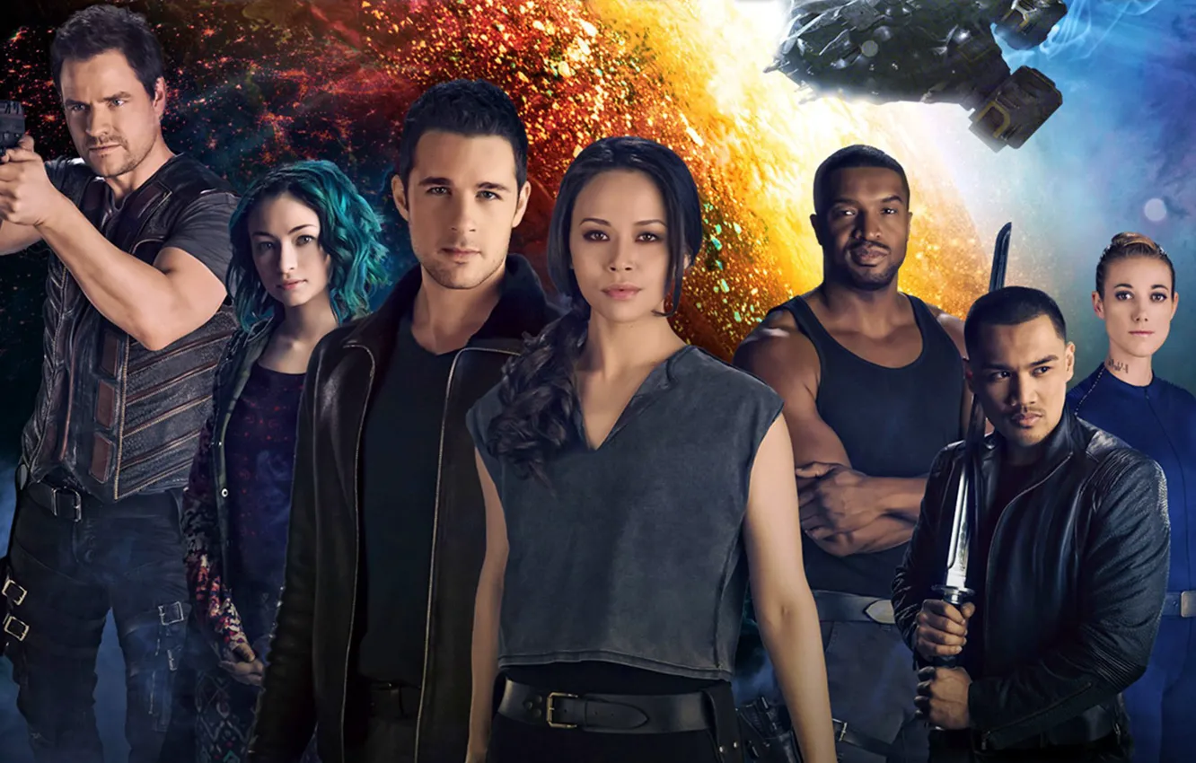 Photo wallpaper look, the film, ship, actor, the series, Dark matter, Dark Matter