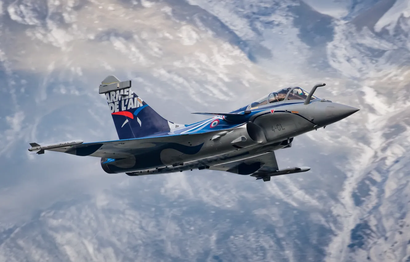 Photo wallpaper Dassault Rafale, French Air Force, C 4-GL Alps