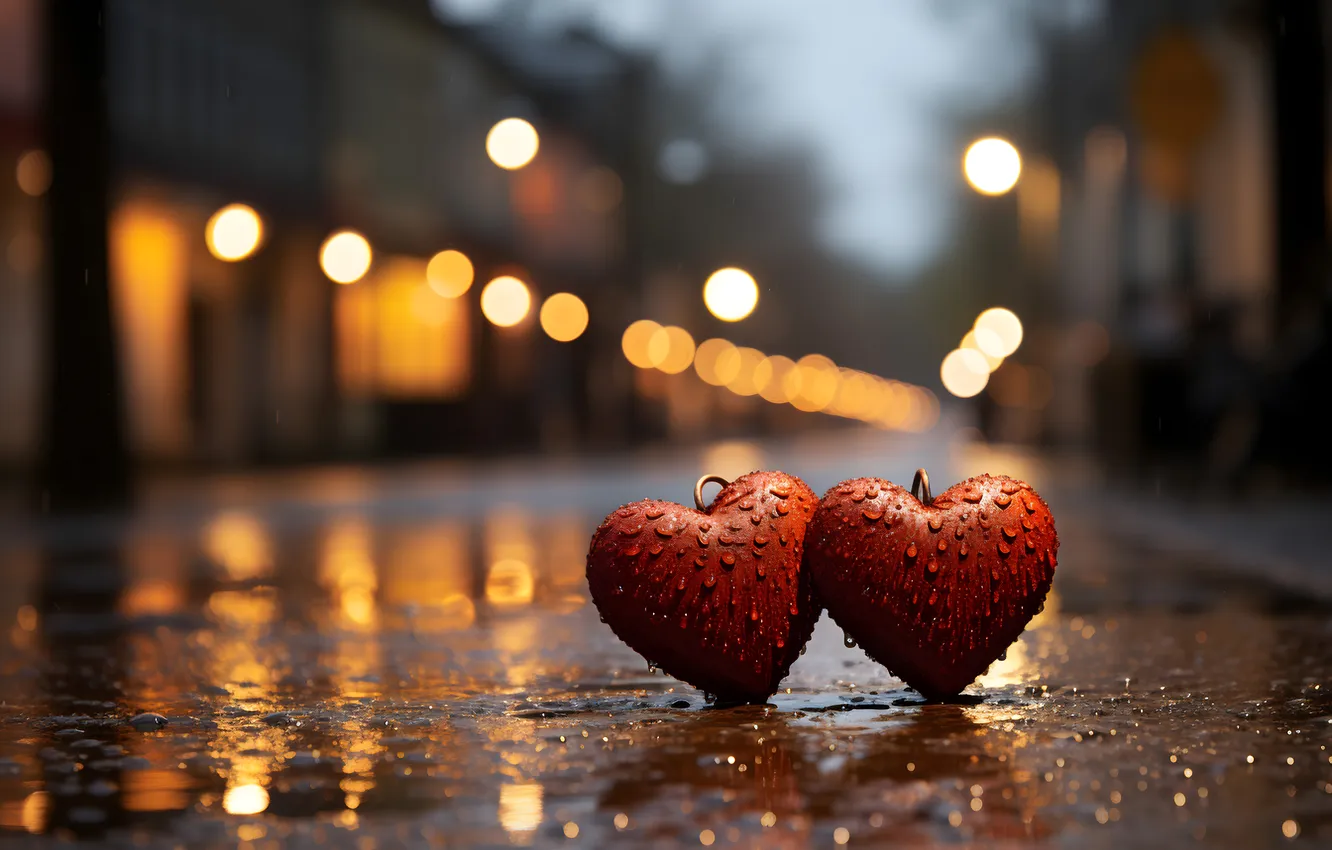 Photo wallpaper love, romance, heart, red, love, Valentine's day, heart, romantic