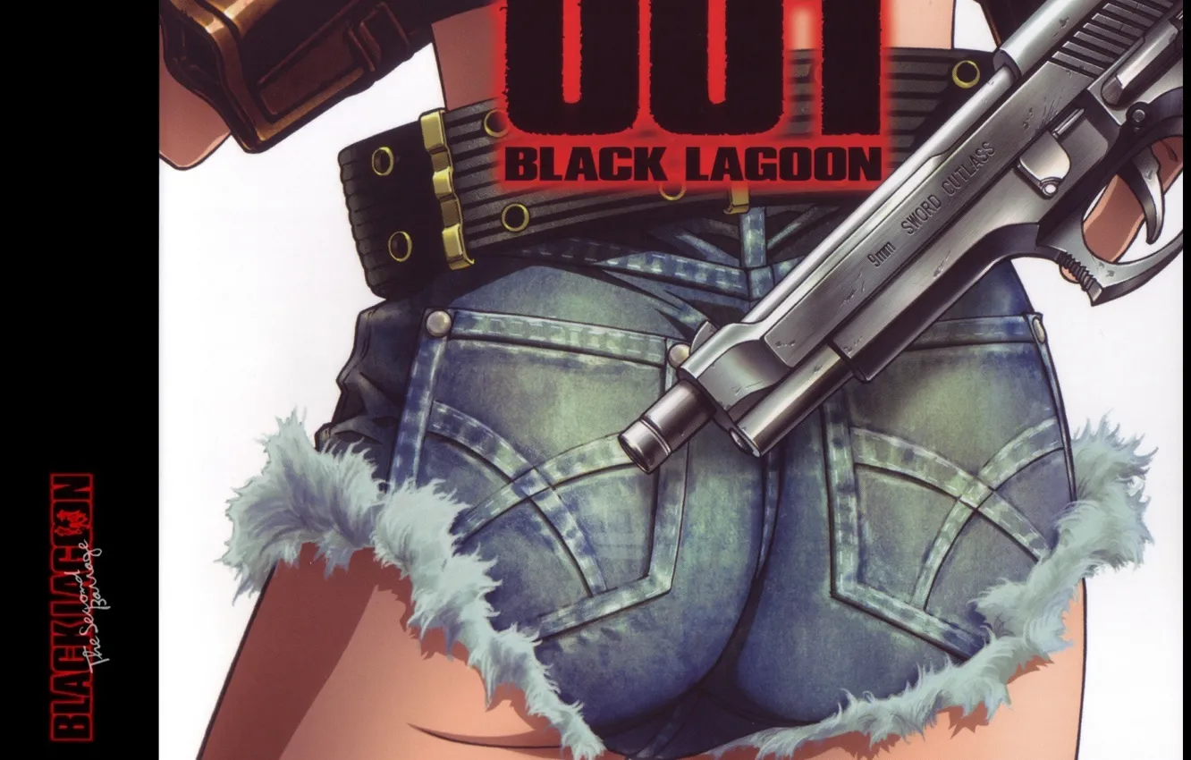 Photo wallpaper gun, ass, Black Lagoon, Revy, trunk, holster, cool, Pirates of the Black lagoon