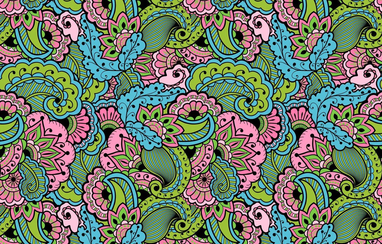 Photo wallpaper background, texture, Paisley