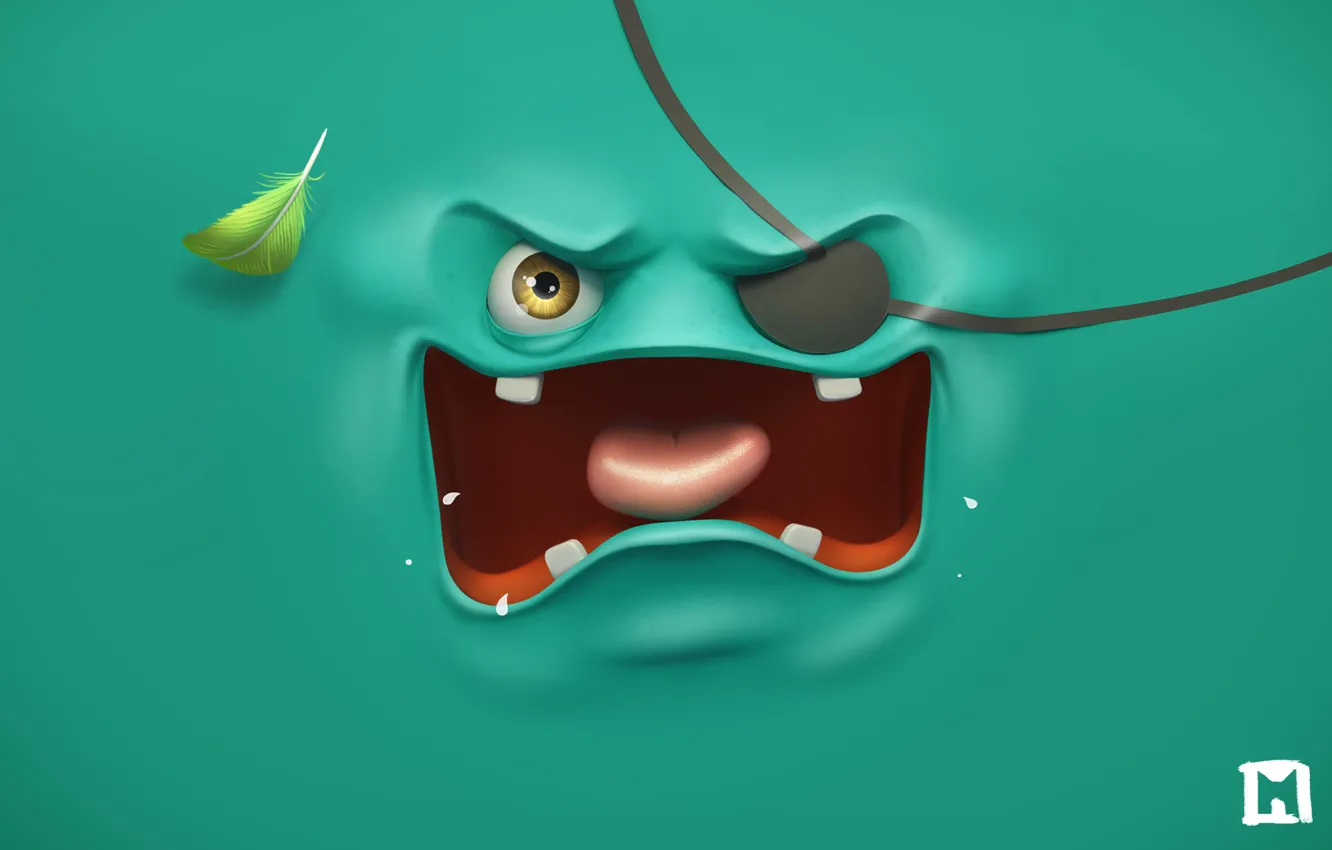 Photo wallpaper face, art, pirate, Melaamory