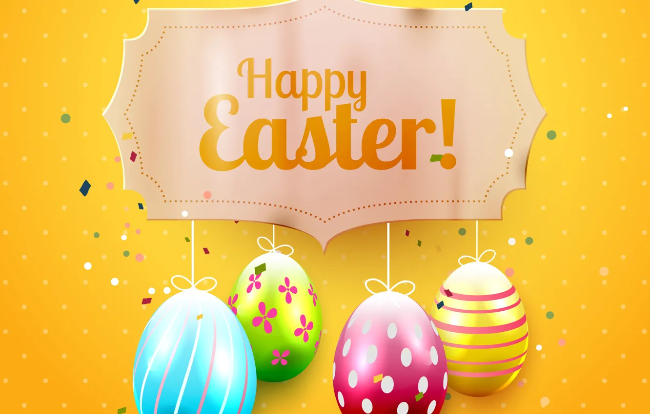Photo wallpaper rendering, eggs, Easter, colorful, Easter