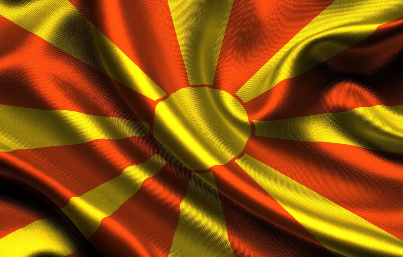 Photo wallpaper Flag, flag, Republic, Macedonias, macedonia