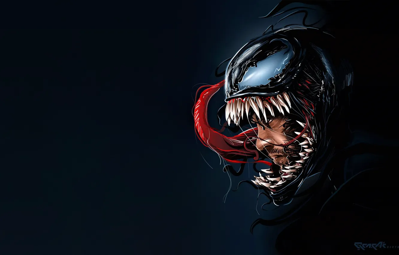 Photo wallpaper Language, Teeth, Marvel, Venom, Venom, Symbiote, Creatures, by Marthin Anthony Millado