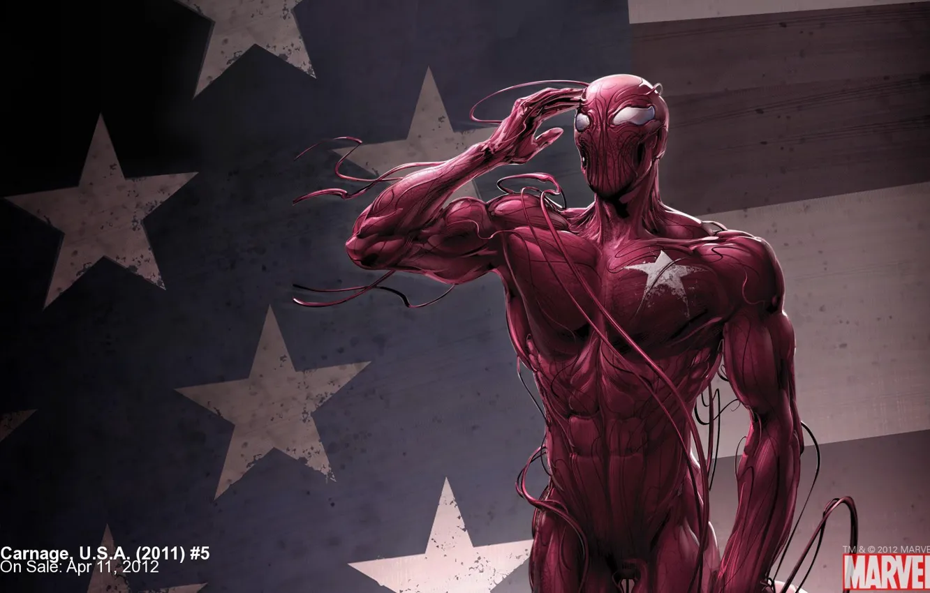 Photo wallpaper stars, flag, costume, villain, stars, Marvel, comic, flag