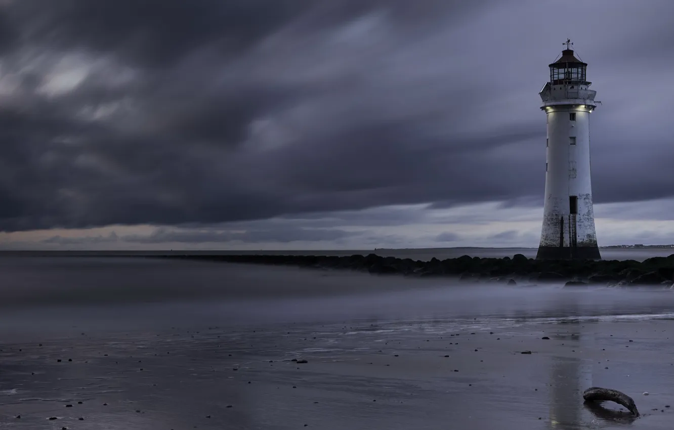 Photo wallpaper sea, sunset, shore