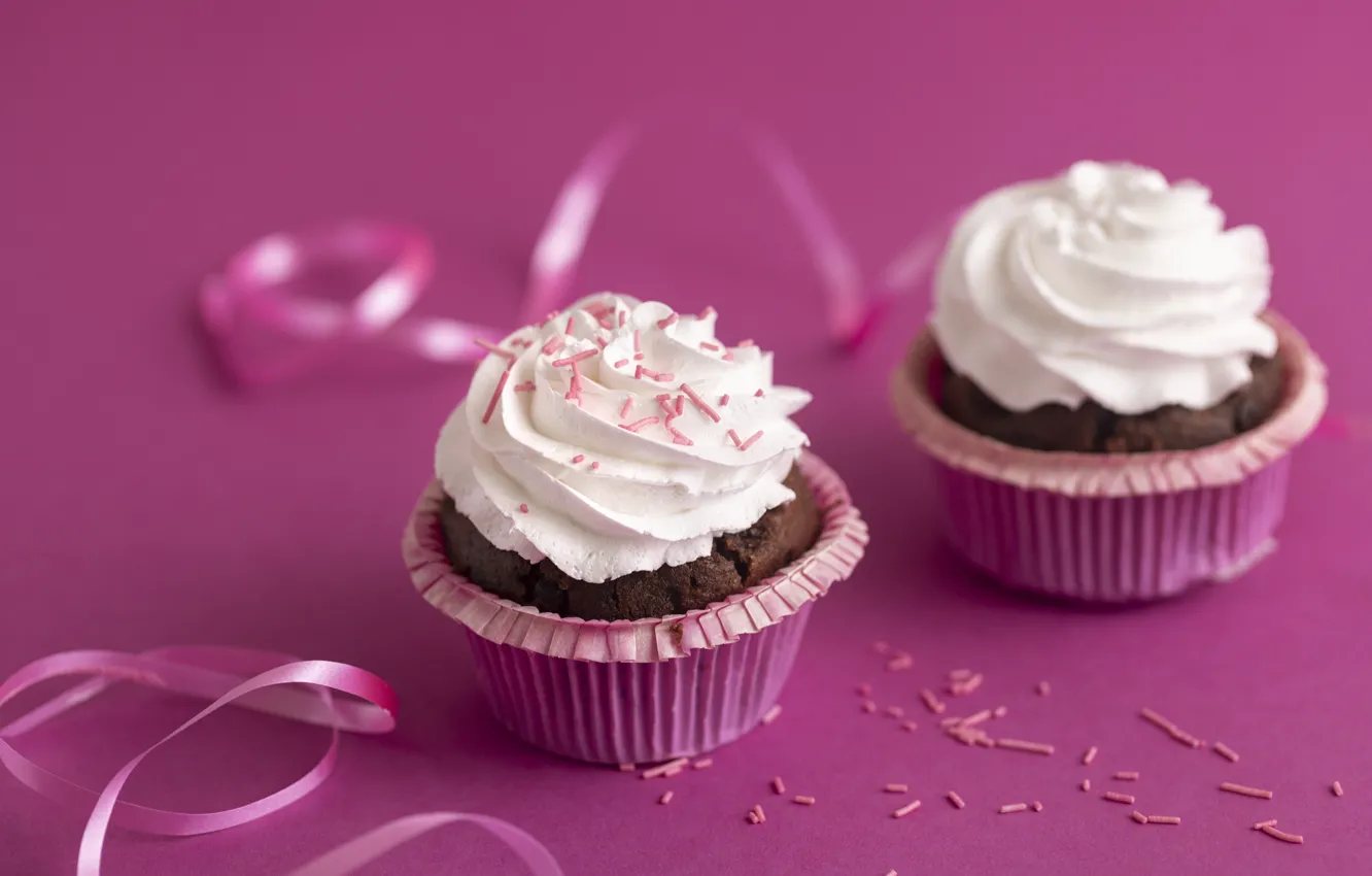 Photo wallpaper cake, cream, cupcakes