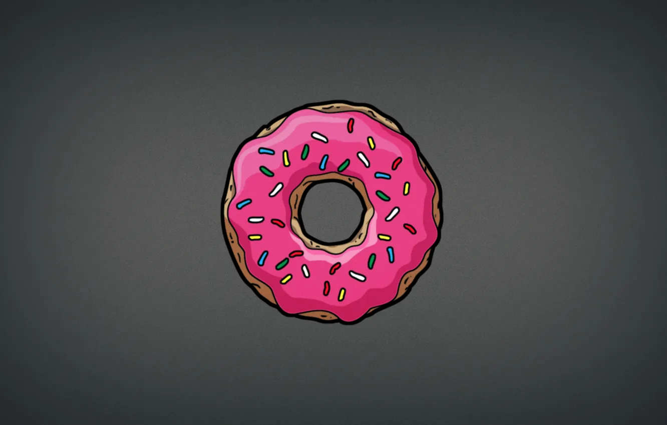 Photo wallpaper food, the simpsons, donut, Homer