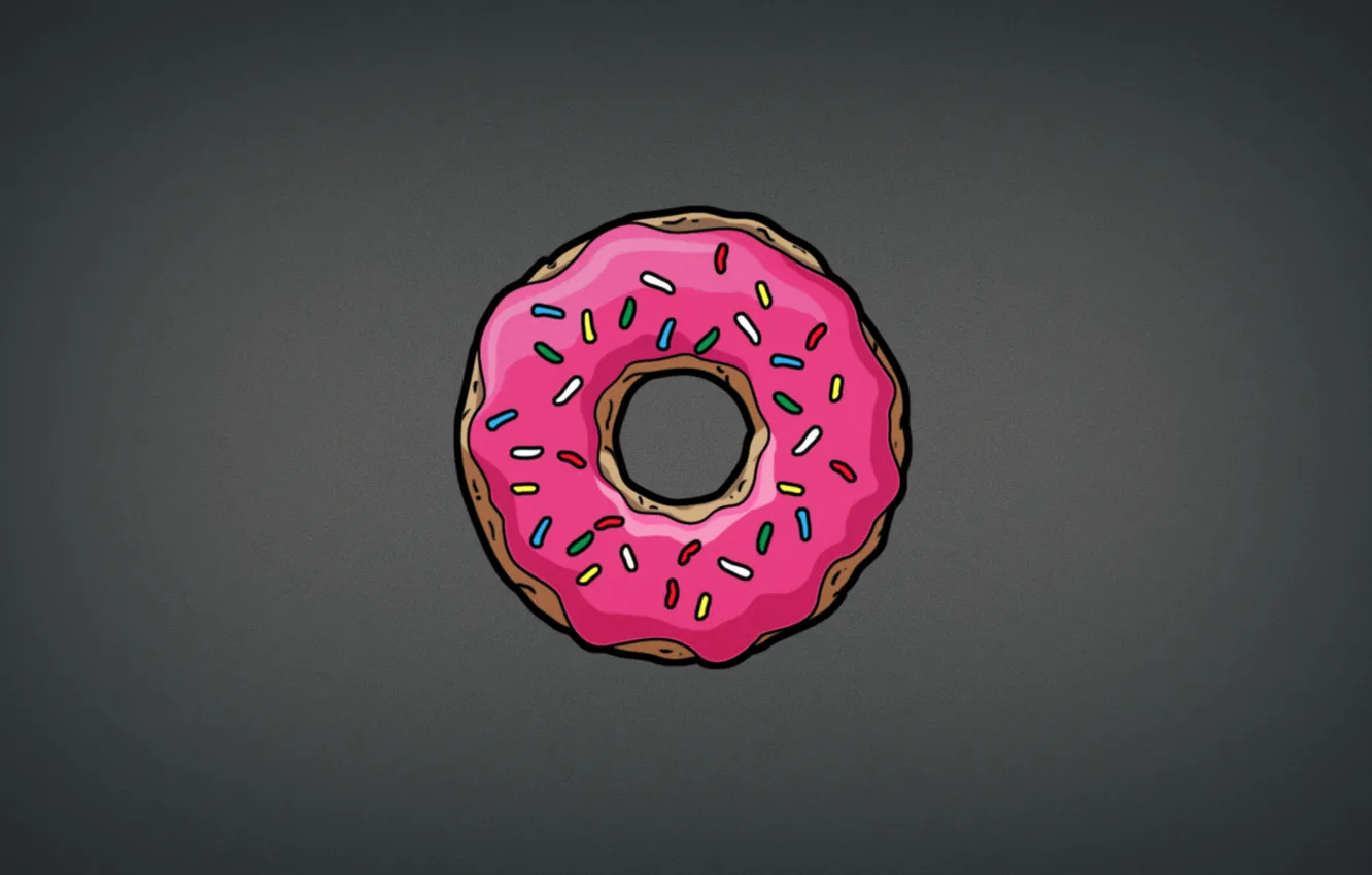 Photo wallpaper food, The simpsons, donuts, Homer