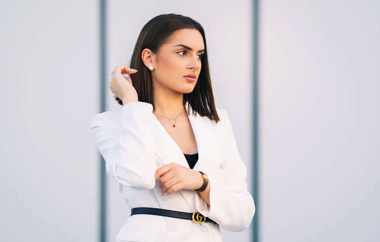 Photo wallpaper girl, model, Under