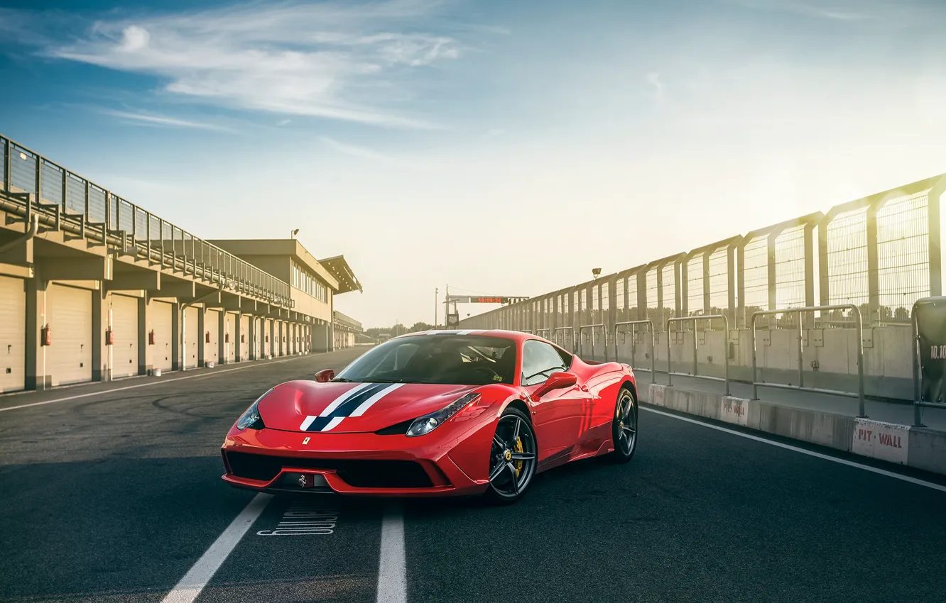 Photo wallpaper Ferrari, 458, Speciale, Track