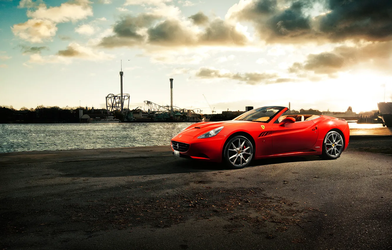 Photo wallpaper river, pierce, Ferrari, CA, ferrari california