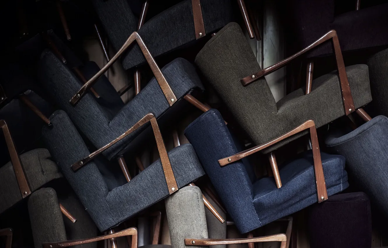 Photo wallpaper macro, background, chair