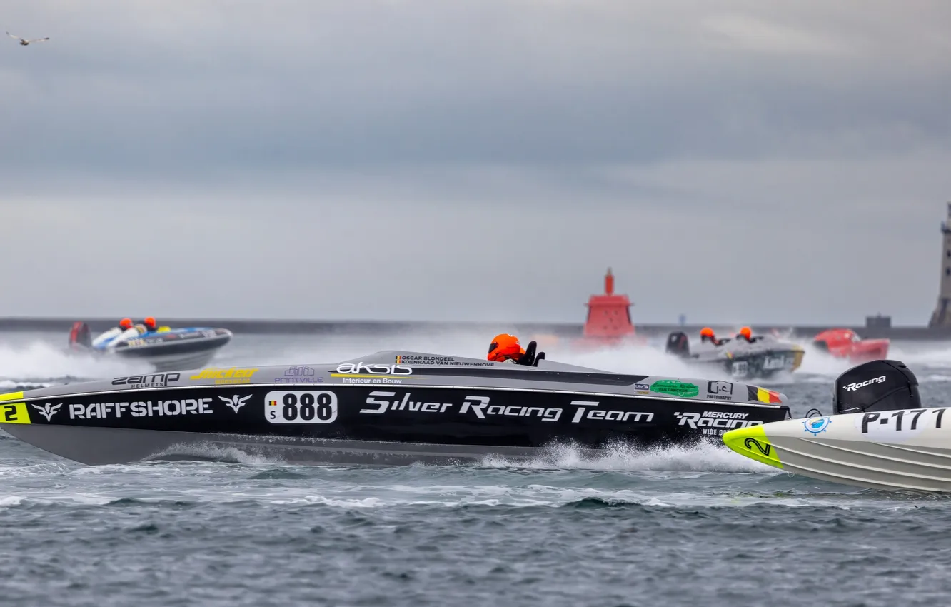 Photo wallpaper race, boat, speed