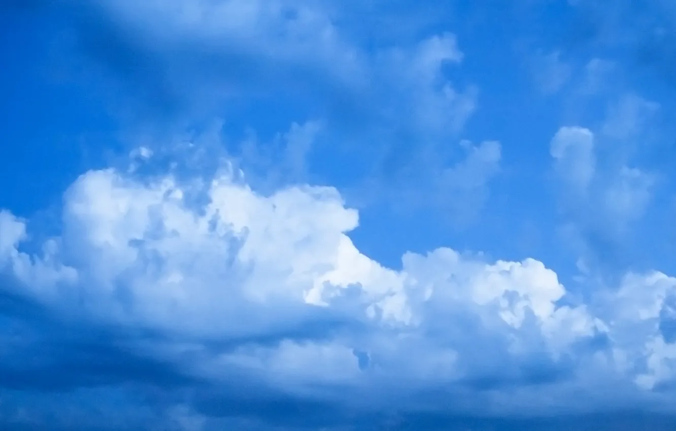Photo wallpaper white, the sky, clouds, blue, Wallpaper