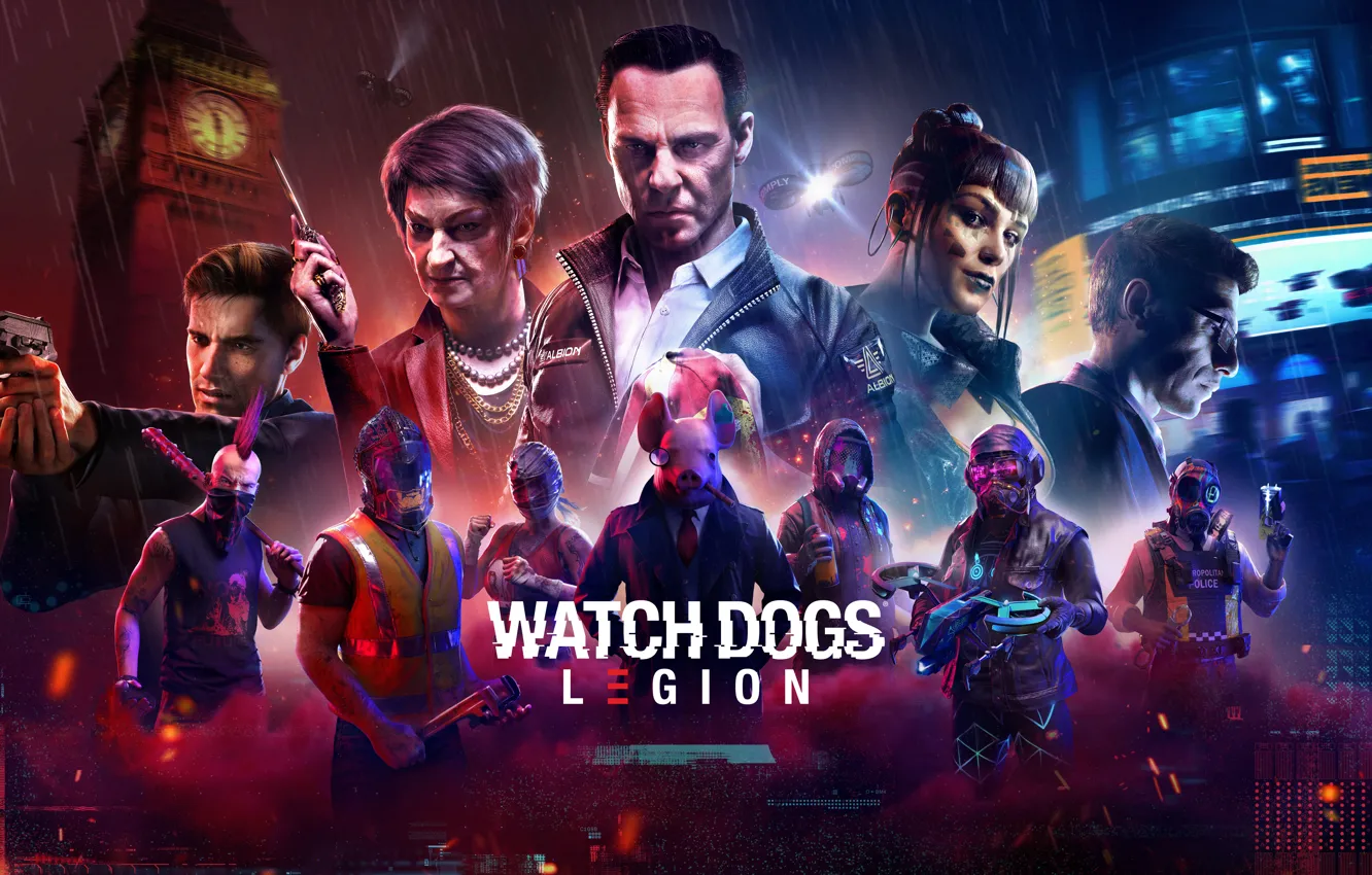 Photo wallpaper Ubisoft, Game, Watch Dogs Legion
