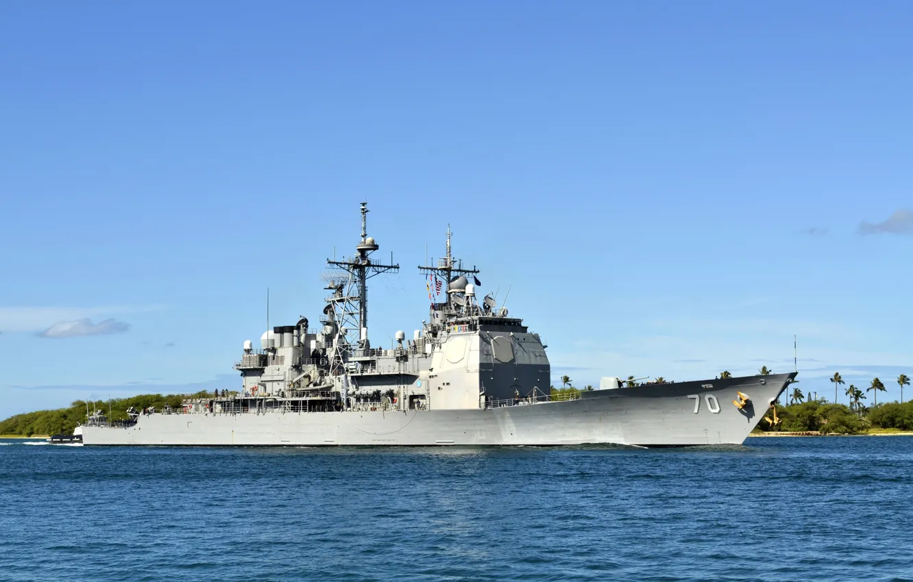 Photo wallpaper USS Lake Erie, CG-70, USA Navy, Cruiser