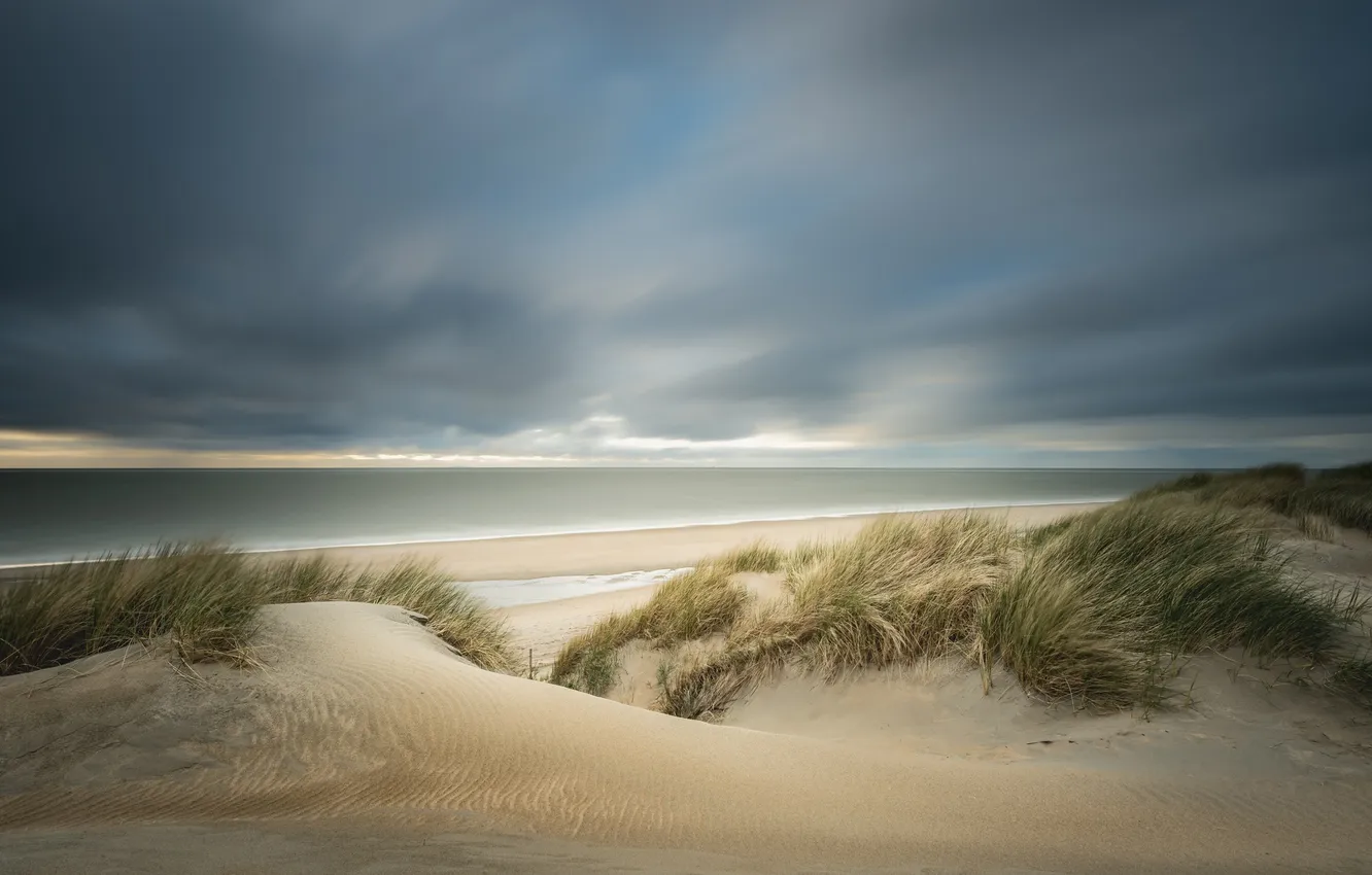 Photo wallpaper sea, beach, dunes