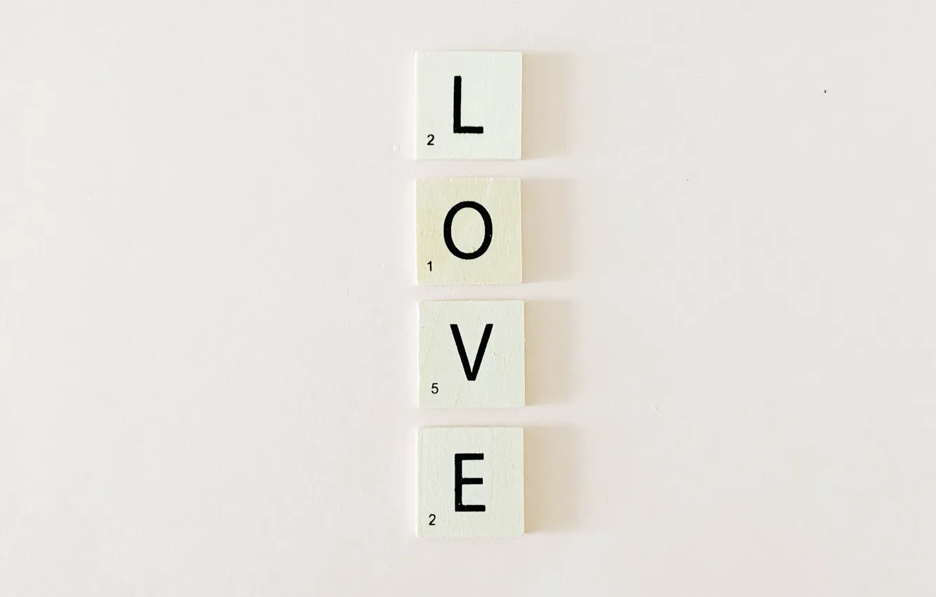 Photo wallpaper white, love, letters, the word