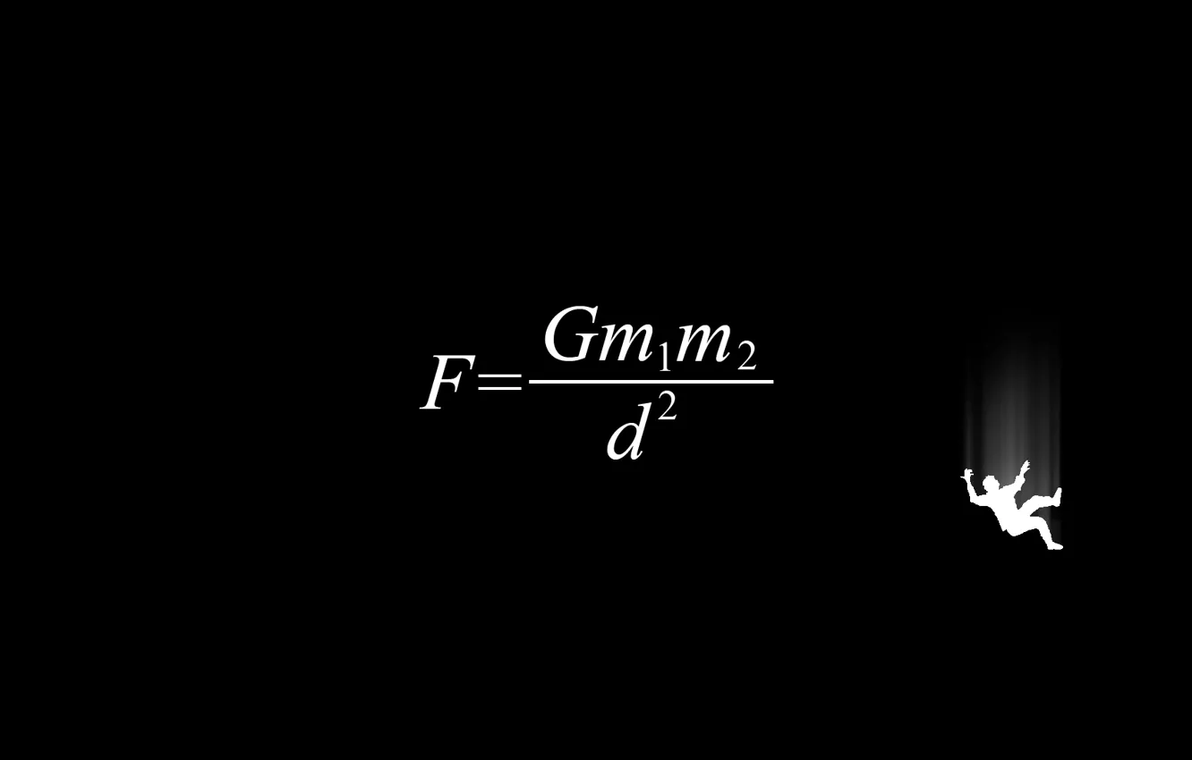 Photo wallpaper gravity, freefall, equation