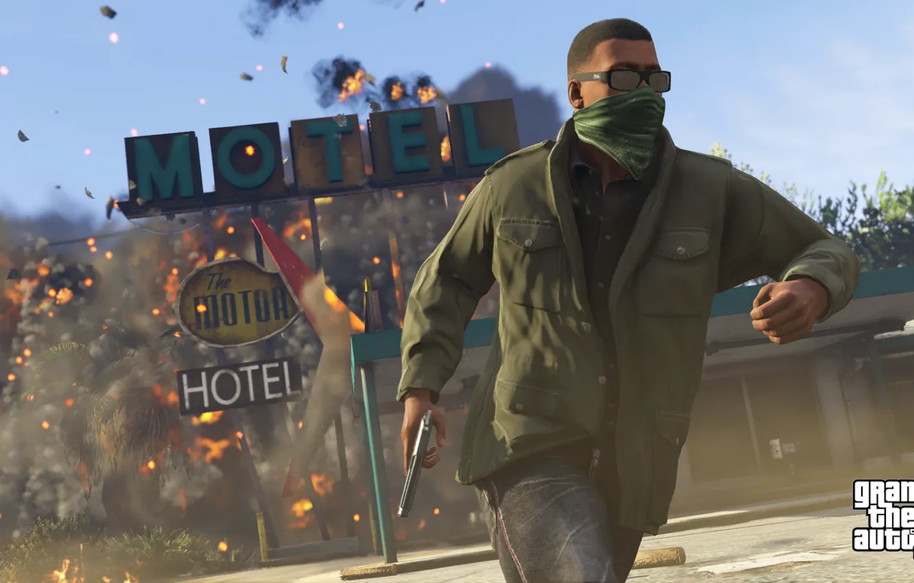 Photo wallpaper gun, gun, gta 5, Frankly