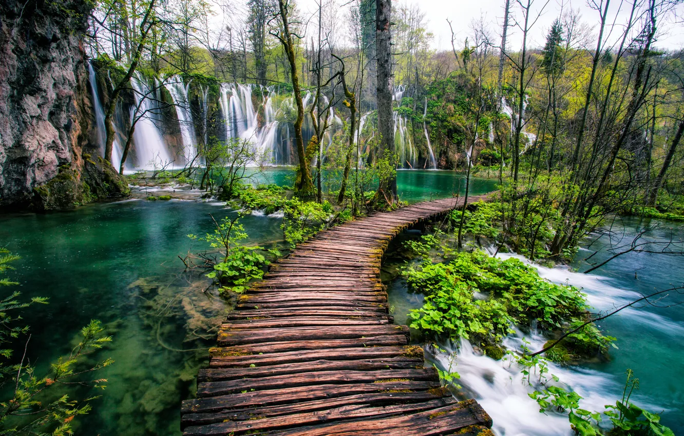 Photo wallpaper Croatia, national Park, Plitvice lakes, Plitvice Lakes