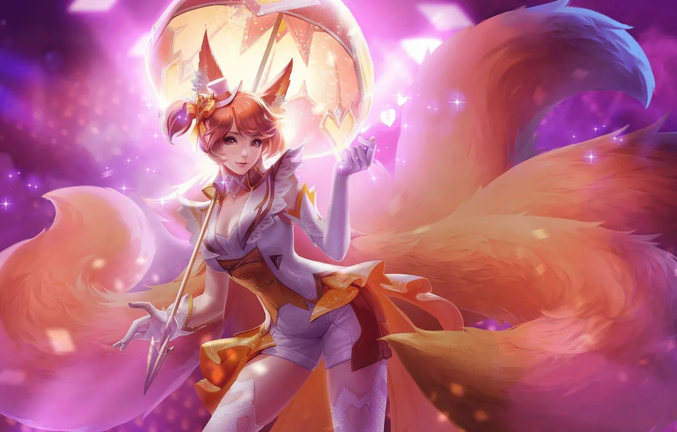 Photo wallpaper Fox, tail, arena, characters, mob, online, Arena of Valor, Ring Of Valor