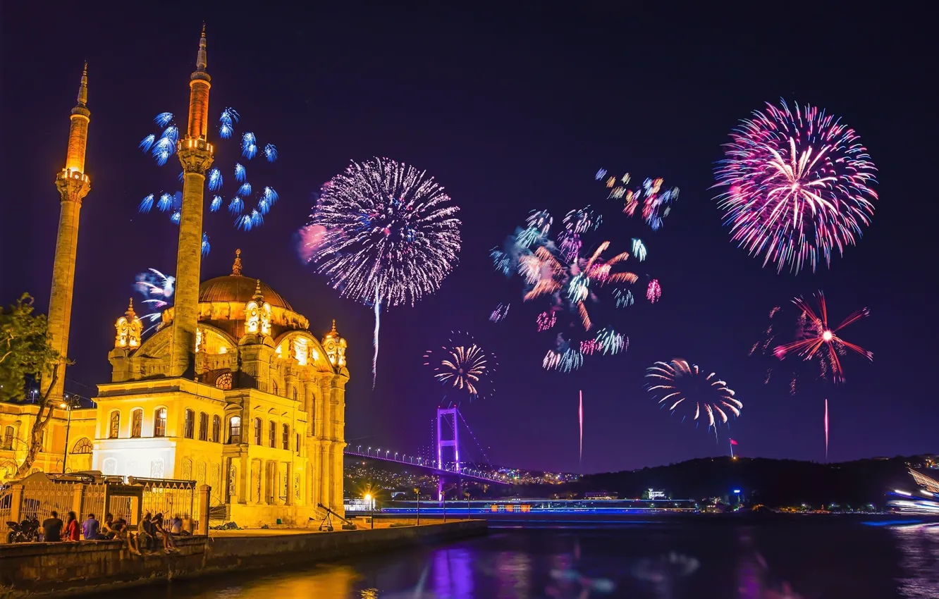 Photo wallpaper Istanbul, Turkey, Ortaköy Mosque