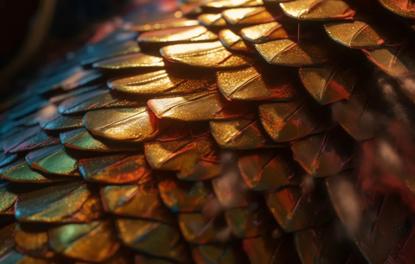 Photo wallpaper lights, dragon, texture, scales, tide, dragon scales