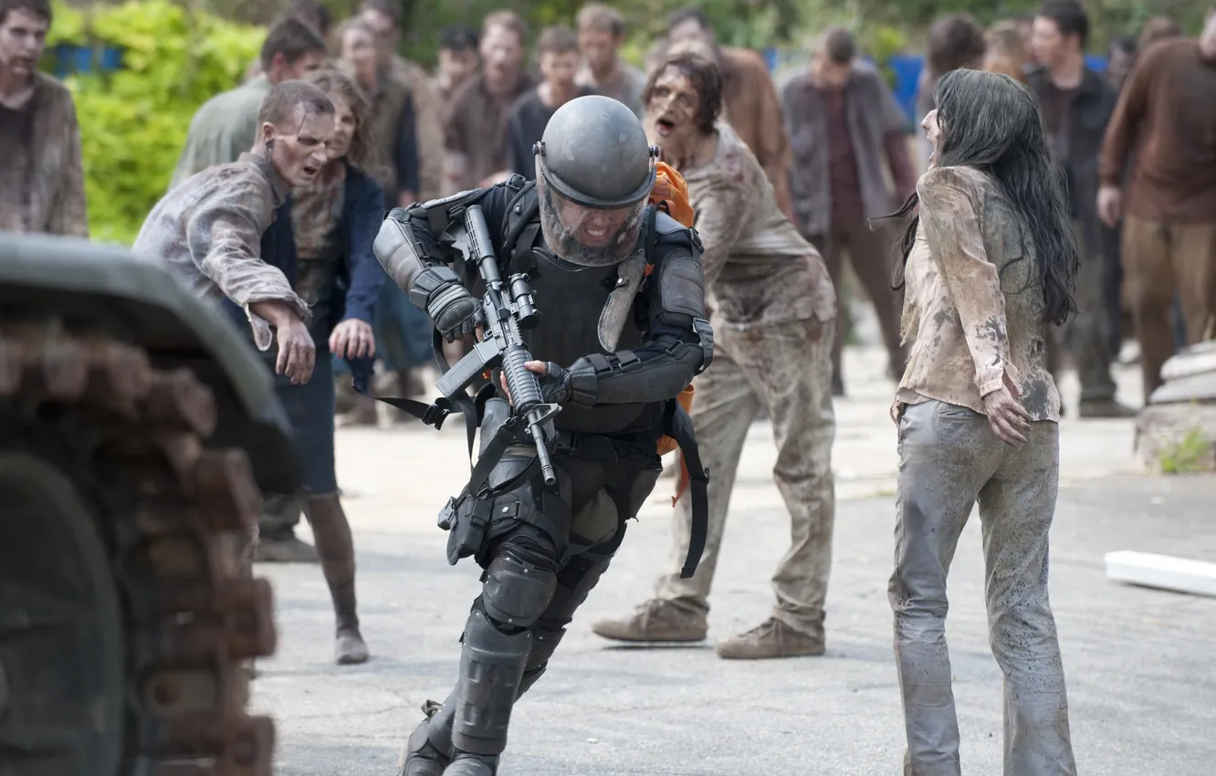 Photo wallpaper zombies, The Walking Dead, Glenn, Season 4