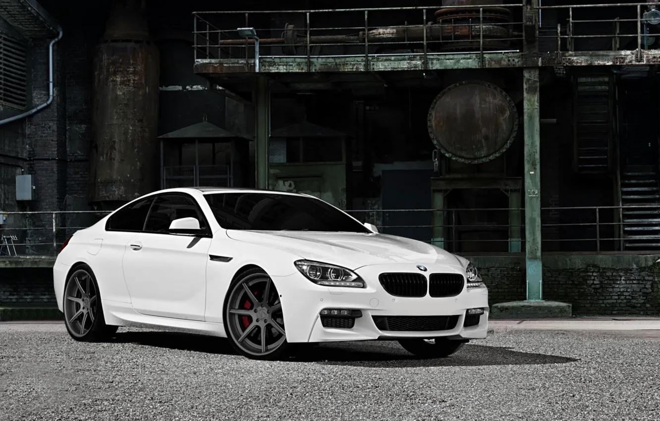 Photo wallpaper white, BMW, BMW, drives, 6 Series