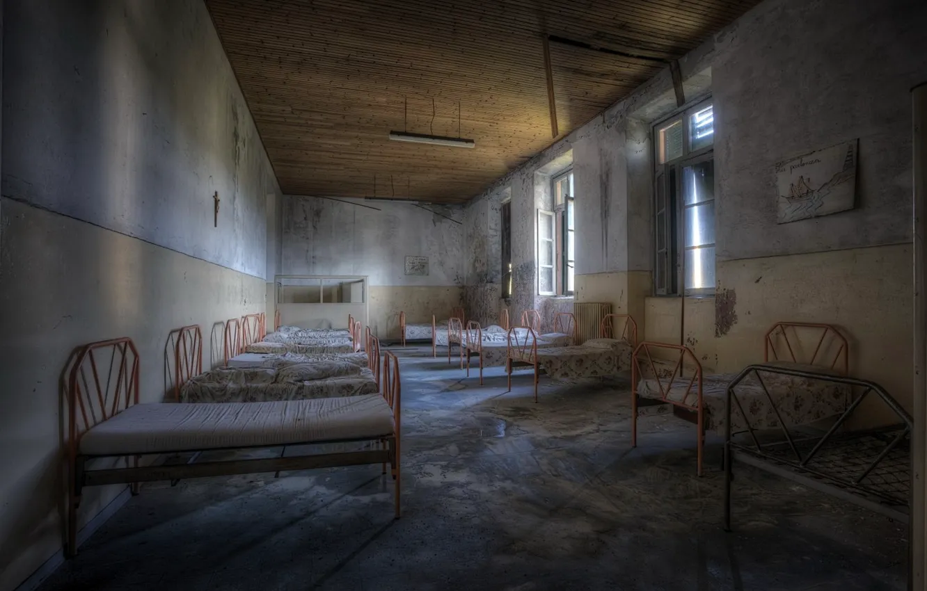 Photo wallpaper background, bed, hospital