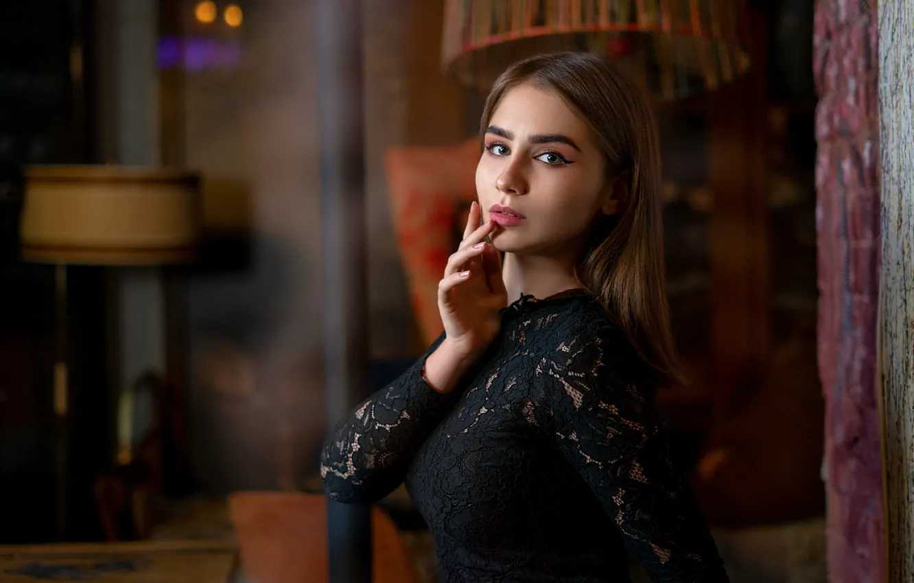 Photo wallpaper look, girl, pose, Daria