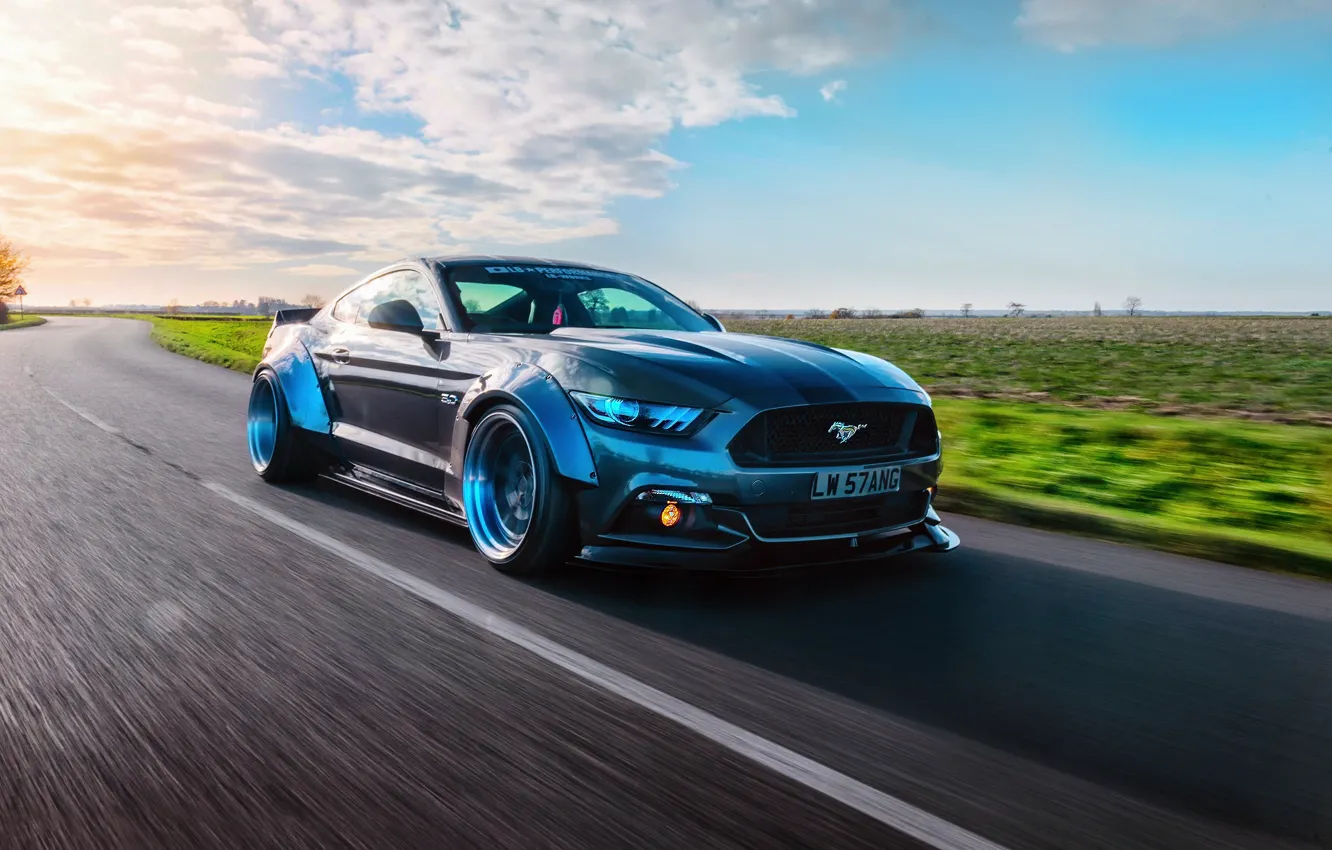 Photo wallpaper Mustang, Ford, GTR, speedhunters, Liberty Walk