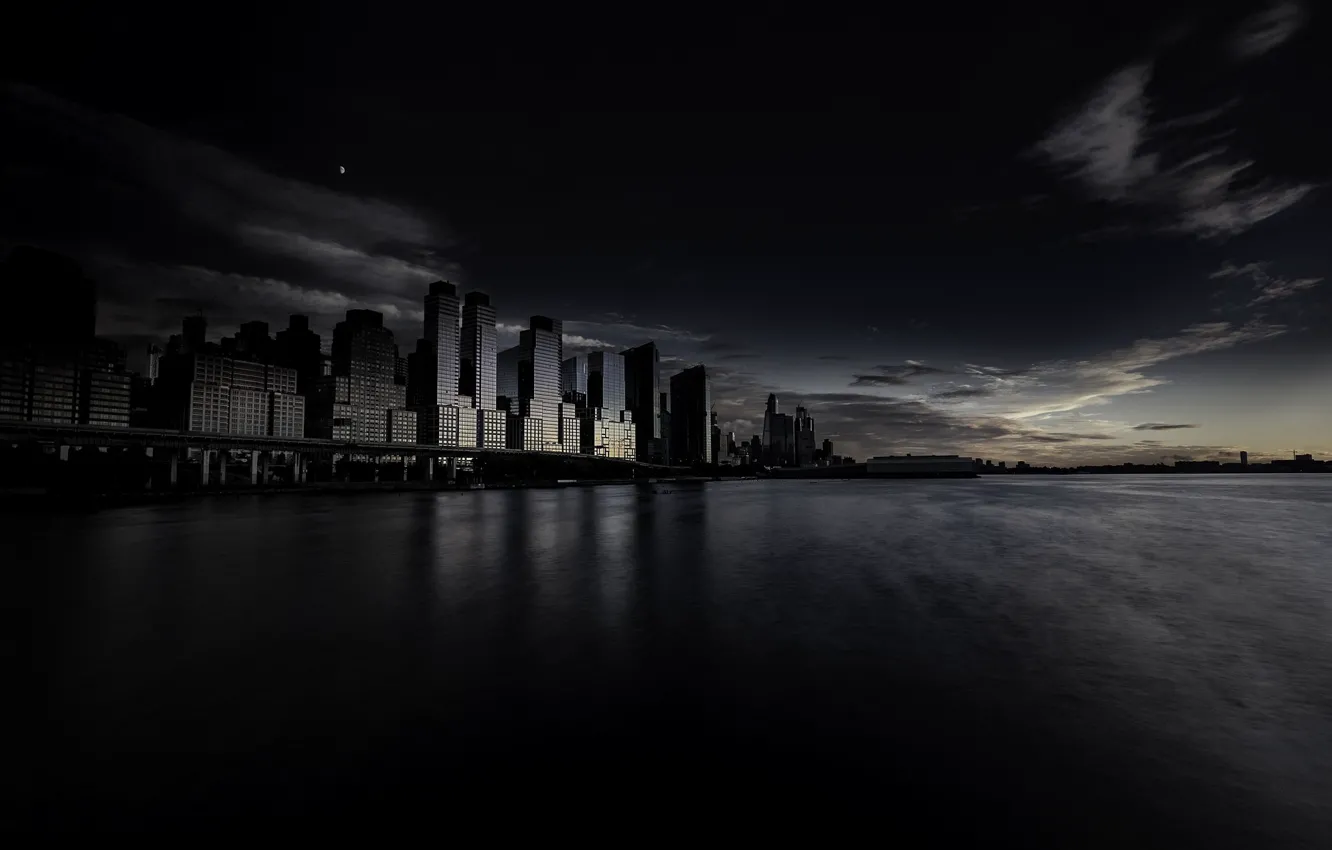 Photo wallpaper Last Light, Manhattan, Hudson River