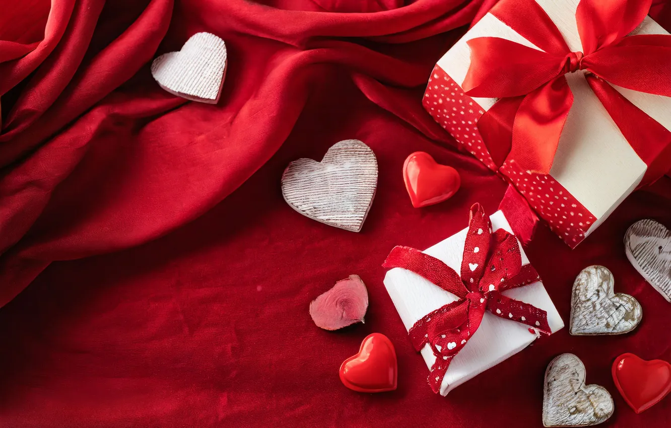 Photo wallpaper love, gift, romance, heart, love, Valentine's day, romantic, hearts