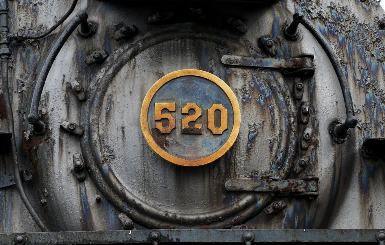 Photo wallpaper train, rusty, steam locomotive
