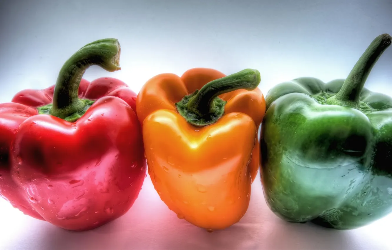 Photo wallpaper pepper, trio, bell pepper