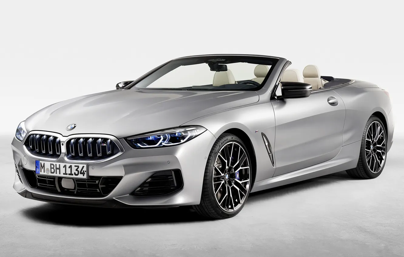 Photo wallpaper BMW, BMW, white background, convertible, exterior, Convertible, 2022, M850i