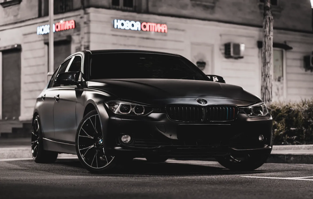 Photo wallpaper car, BMW, Nigh, bmw 3