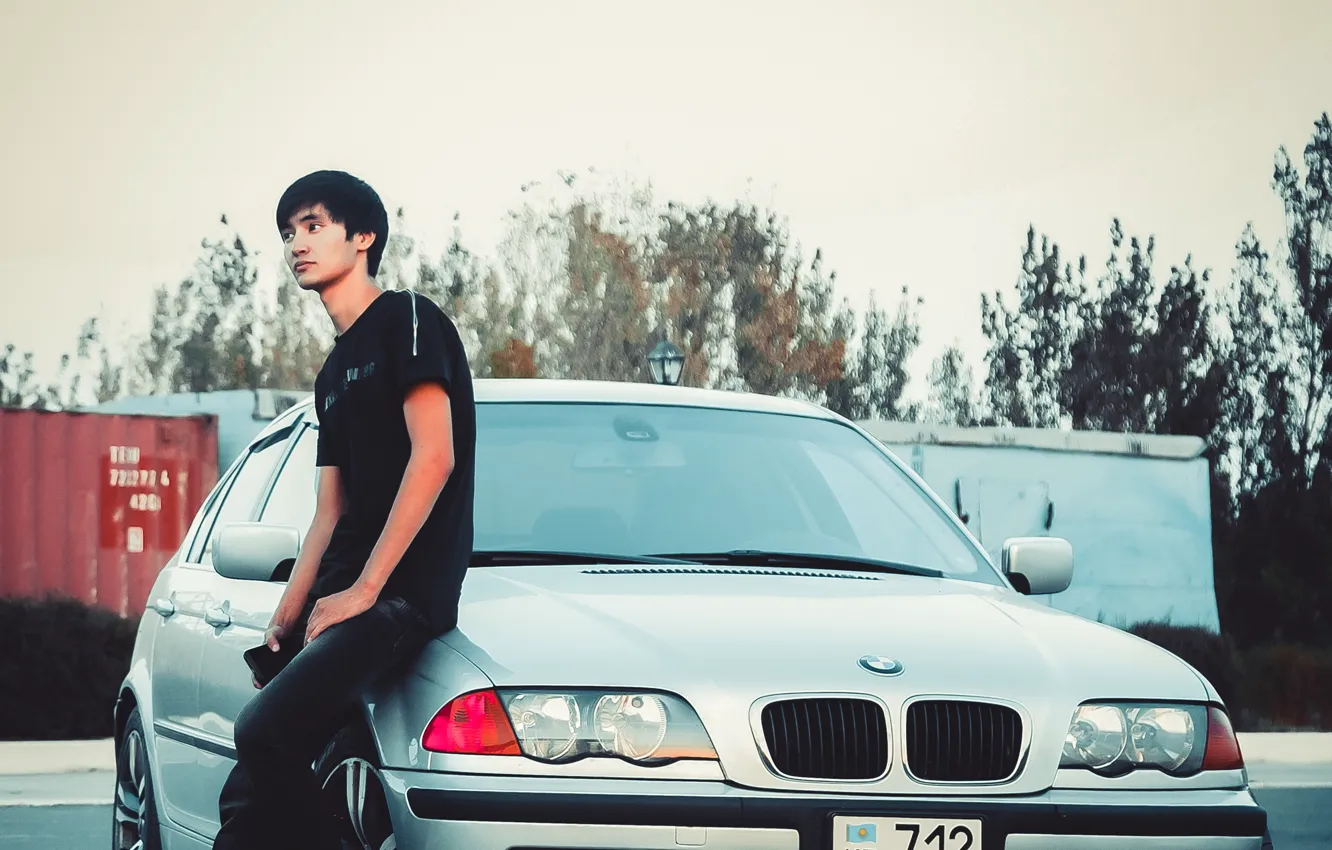 Photo wallpaper machine, race, BMW, bmw 3, poshpan