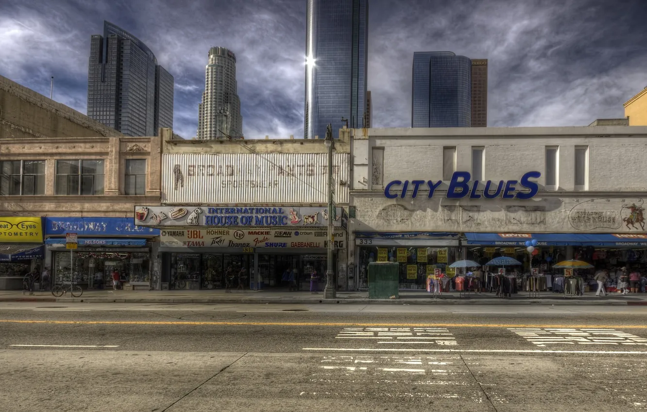 Photo wallpaper CA, Los Angeles, Downtown, usa, Los Angeles, buildings