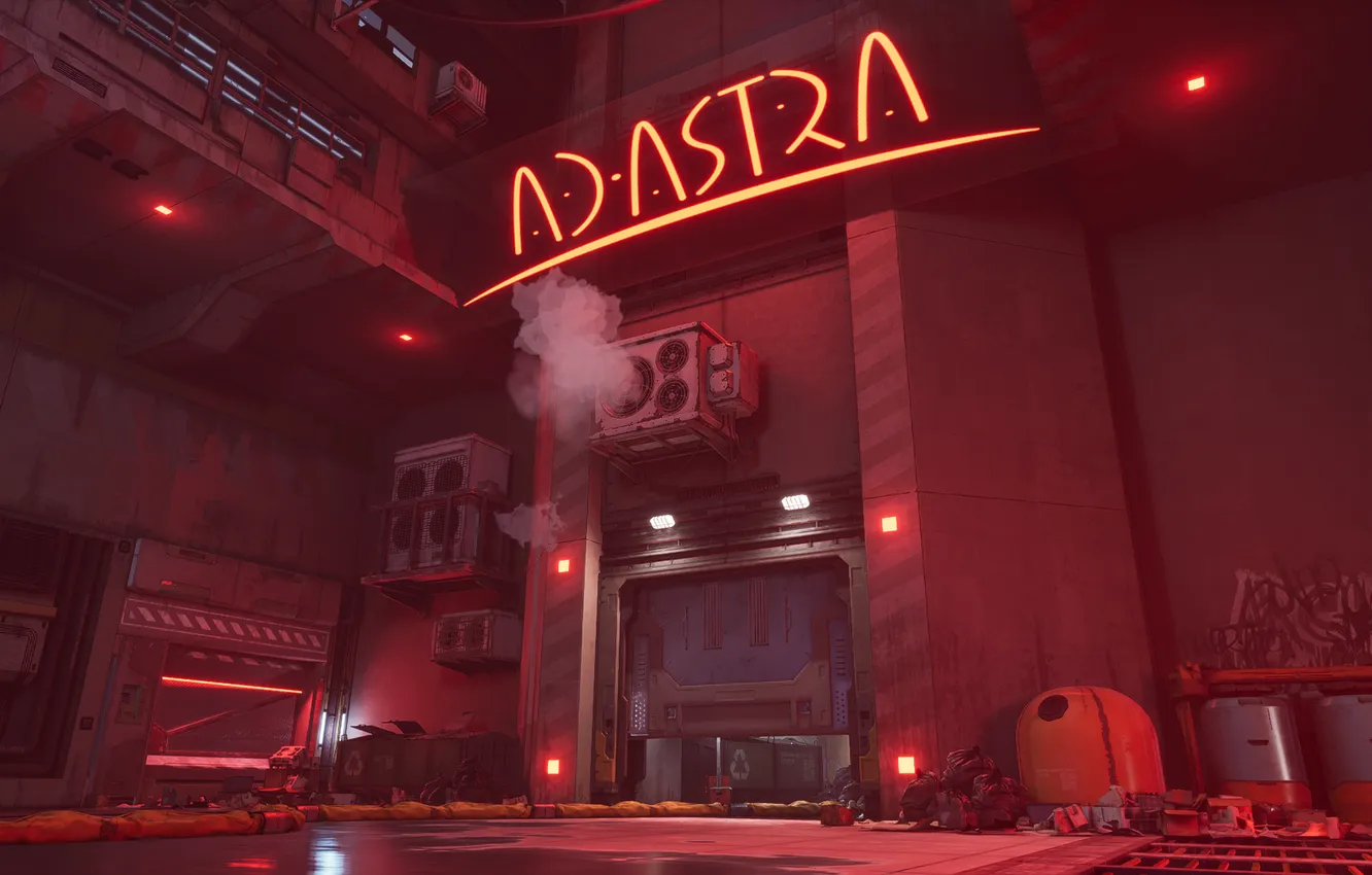 Photo wallpaper street, neon, sign, cyberpunk, street, Neon, Cyberpunk, GHOSTRUNNER