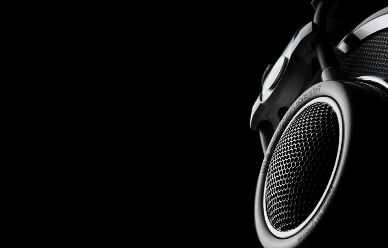 Photo wallpaper background, black, minimalism, technique, headphones