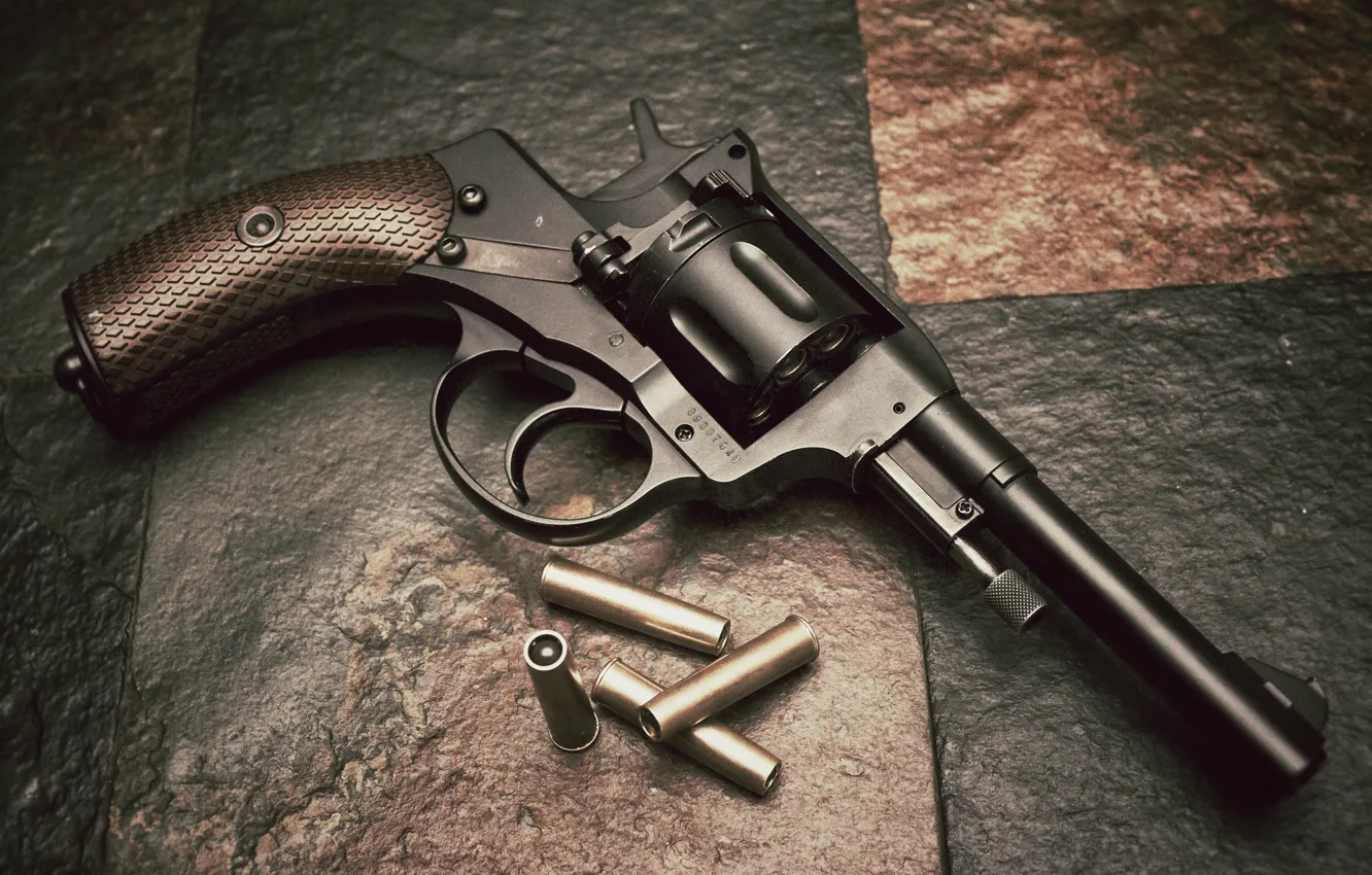 Photo wallpaper weapons, cartridges, revolver, revolver, Nagant